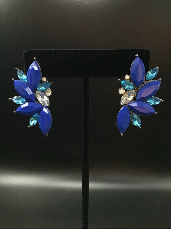 Jewelry - Blue Marquis Rhinestones Earrings